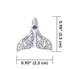 Celtic Whale Tail Sterling Silver Pendant