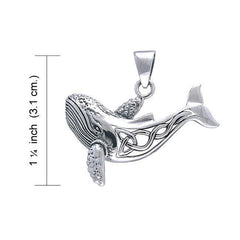 Celtic Whale Sterling Silver Pendant
