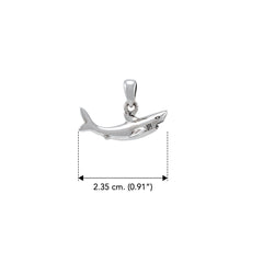 White Shark Sterling Silver Pendant TPD3790