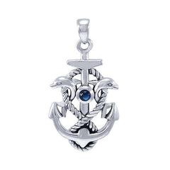 Anchor with Rope and Dolphin TPD4051 - Jewelry