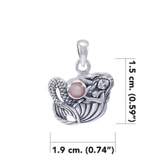 Mermaid Pendant With Stone TPD4623 - DiveSilver Jewelry