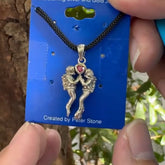 Undersea Lovers Gemstone Sterling Silver Pendant