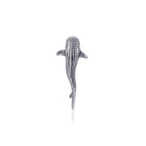 Gentle giants in benign grace ~ Small Whale Shark Sterling Silver with Hidden Bail Pendant