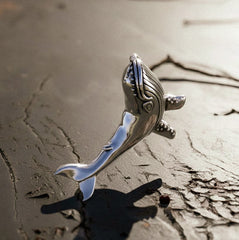 Sterling Silver Humpback Whale Pendant