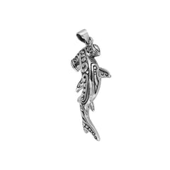 Hammerhead Shark with Aboriginal Designs Engrave into Body Silver Pendant TPD6104 - DiveSilver Jewelry