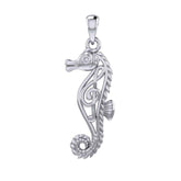 Seahorse with Music Note in the Body Silver Pendant TPD6120 - DiveSilver Jewelry