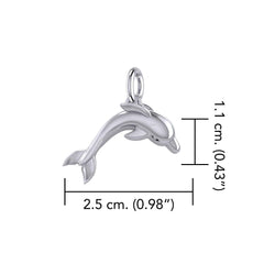 Oceanic Bonds Sterling Silver Friendly Dolphins Pendant by Peter Stone TPD6223 - DiveSilver Jewelry