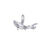 Graceful Guardian Sterling Silver Shark Pendant by Peter Stone TPD6225 - DiveSilver Jewelry