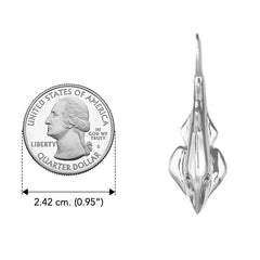 Guitar Shark Sterling Silver Hidden Bale Pendant by DiveSilver