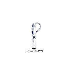 DiveSilver Nautilus and Wave Sterling Silver Pendant with Enamel TPD6336