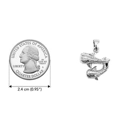 DiveSilver Double Whale Shark Sterling Silver Pendant TPD6351