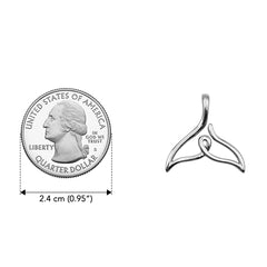 Whale Tail Minimal One Line Sterling Silver Pendant TPD6367