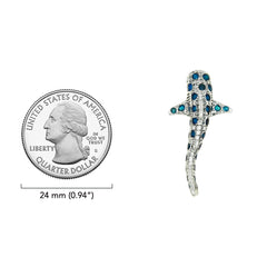Whale Shark with Gems Sterling Silver Pendant TPD6434