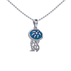 Jellyfish Sterling Silver Pendant TPD6436
