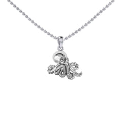 Octopus Sterling Silver Pendant TPD6444