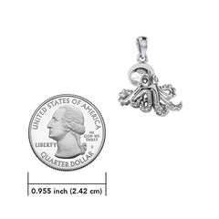 Octopus Sterling Silver Pendant TPD6444