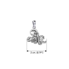 Octopus Sterling Silver Pendant TPD6444