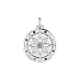 Wander through my compass ~ Sterling Silver Pendant Jewelry and gemstone TPD683