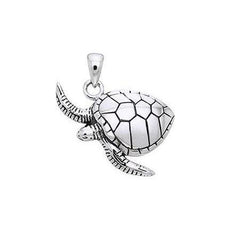 Sea Turtle Sterling Silver Pendant