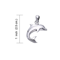 Dolphins Sterling Silver Pendant