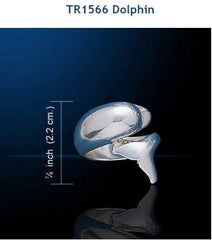 Dolphin ring Sterling Silver Ring TR1566 - DiveSilver Jewelry