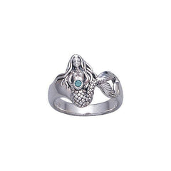 Mermaid Sterling Silver Ring TR3434 - DiveSilver Jewelry