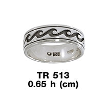 Waves Sterling Silver Ring TR513