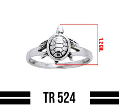 Moveable Turtle Sterling Silver Ring TR524