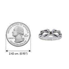 Rope Bend Knot Ring - DiveSilver Jewelry