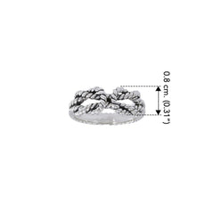 Rope Bend Knot Ring - DiveSilver Jewelry