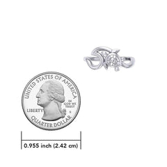 Turtle with Wave Silver Ring TRI2429 - DiveSilver Jewelry