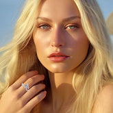 Seahorse with Wave Silver Ring TRI2430 - DiveSilver Jewelry