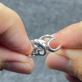Dolphin with Wave Sterling Silver Ring TRI2431