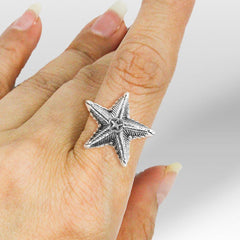 Star Fish Sterling Silver Ring - DiveSilver Jewelry