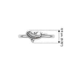 Aboriginal Whale Shark Small Sterling Silver Ring by DiveSilver