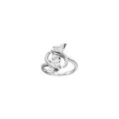 Twin Manta Rays Sterling Silver Ring