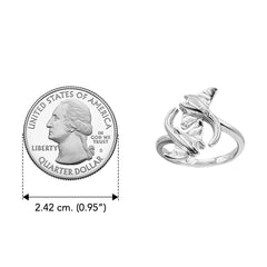 Twin Manta Rays Sterling Silver Ring