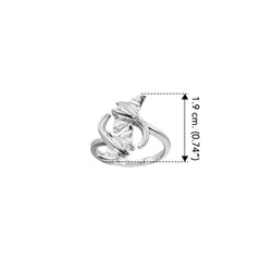 Twin Manta Rays Sterling Silver Ring