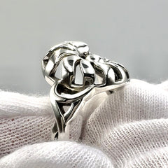 DiveSilver Nautilus and Wave Sterling Silver Ring TRI2576