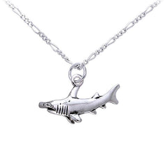 Hammerhead Shark Silver Pendant with Chain TSE057 - DiveSilver Jewelry