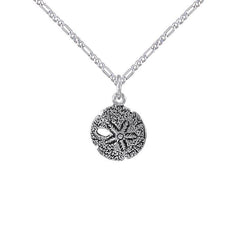 Sand Dollar Silver Charm with Chain Set TSE686 - DiveSilver Jewelry