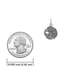 Sand Dollar Silver Charm with Chain Set TSE686 - DiveSilver Jewelry