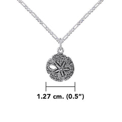 Sand Dollar Silver Charm with Chain Set TSE686 - DiveSilver Jewelry
