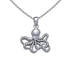 Octopus Silver Pendant with Chain Set TSE728 - DiveSilver Jewelry