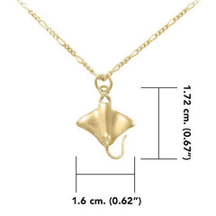 Manta Ray Sterling Silver with 14K Vermeil Plate Set VSE079 - DiveSilver Jewelry