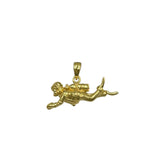 Undersea Bliss Diver Sterling Silver with 14K Gold Vermeil Plate Pendant VTP2669