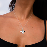 The Manta Ray with Yin Yang Symbol Solid White Gold Pendant WPD6075