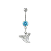 Shark Tooth Sterling Silver Body Jewelry BJ004 - Body Jewelrys