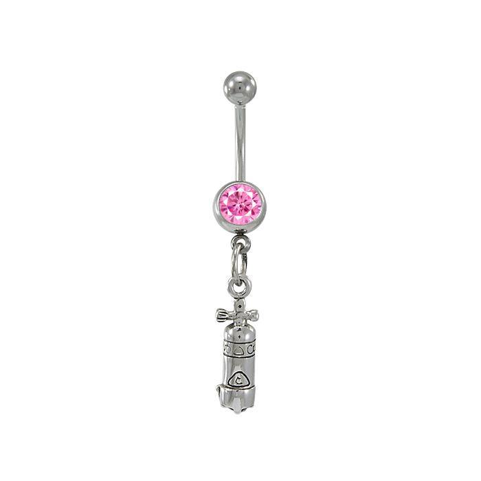 Air Tank Sterling Silver Body Jewelry BJ005 - Body Jewelrys