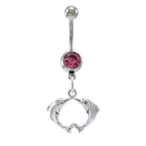 Dolphins Sterling Silver Body Jewelry BJ008 - Body Jewelrys